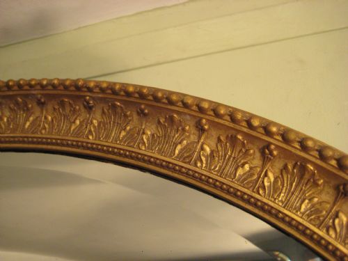 EDWARDIAN GILT OVAL MIRROR - ADDITIONAL PHOTO 1