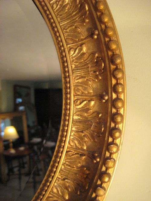 EDWARDIAN GILT OVAL MIRROR - ADDITIONAL PHOTO 2