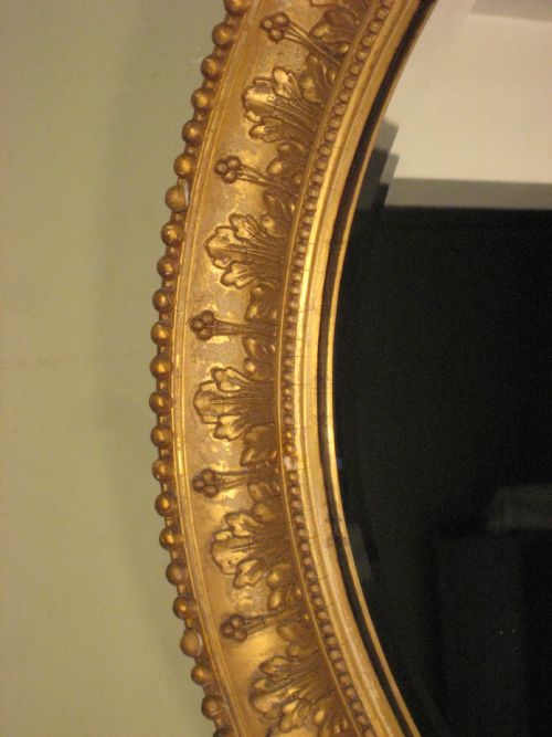 EDWARDIAN GILT OVAL MIRROR - ADDITIONAL PHOTO 3
