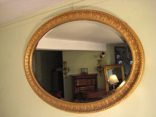 EDWARDIAN GILT OVAL MIRROR - ADDITIONAL PHOTO 4