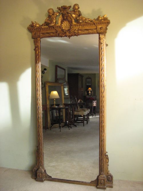 19th century gilt pier mirror - CATEGORY: ANTIQUE MIRRORS - DATED 1860