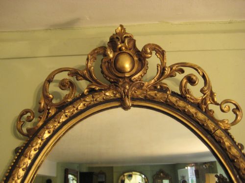 PAIR EBONISED AND PARCELGILT MIRRORS - ADDITIONAL PHOTO 3