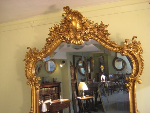 FRENCH GILT WALL MIRROR - ADDITIONAL PHOTO 1