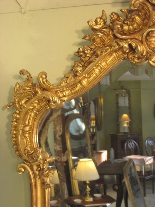 FRENCH GILT WALL MIRROR - ADDITIONAL PHOTO 4
