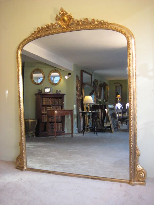19th century gilt arch top overmantle - CATEGORY: ANTIQUE MIRRORS - DATED 1880