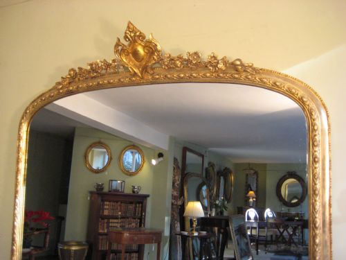 19TH CENTURY GILT ARCH TOP OVERMANTLE - ADDITIONAL PHOTO 1