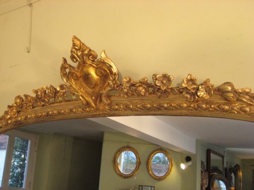 19TH CENTURY GILT ARCH TOP OVERMANTLE - ADDITIONAL PHOTO 2