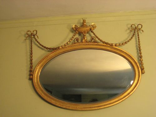 gilt adams style mirror - CATEGORY: ANTIQUE MIRRORS - DATED EDWARDIAN