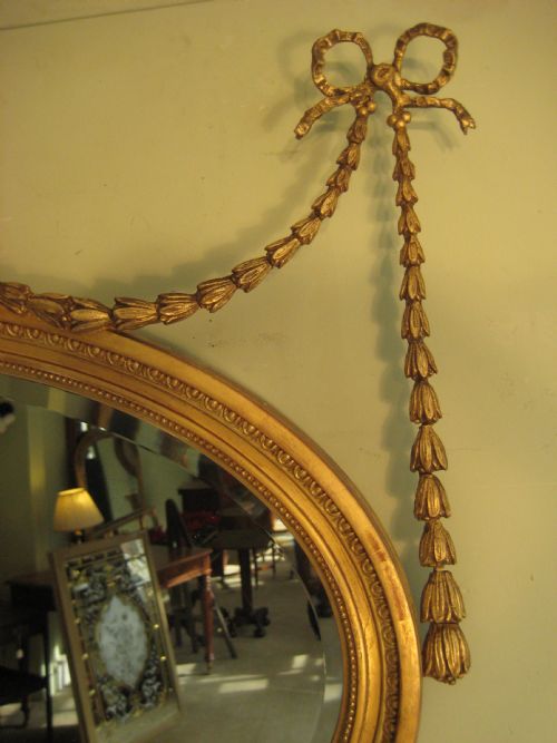 GILT ADAMS STYLE MIRROR - ADDITIONAL PHOTO 3