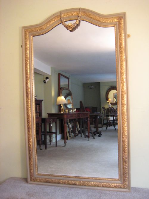 french painted and parcelgilt mirror - CATEGORY: ANTIQUE MIRRORS - DATED 1880