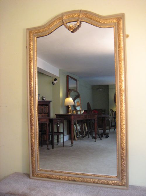 FRENCH PAINTED AND PARCELGILT MIRROR - ADDITIONAL PHOTO 7