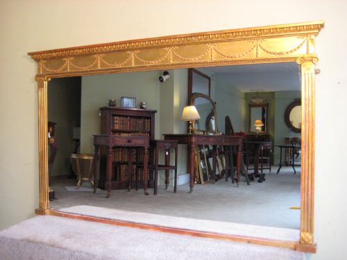 gilt adams style overmantle - CATEGORY: ANTIQUE MIRRORS - DATED 1900