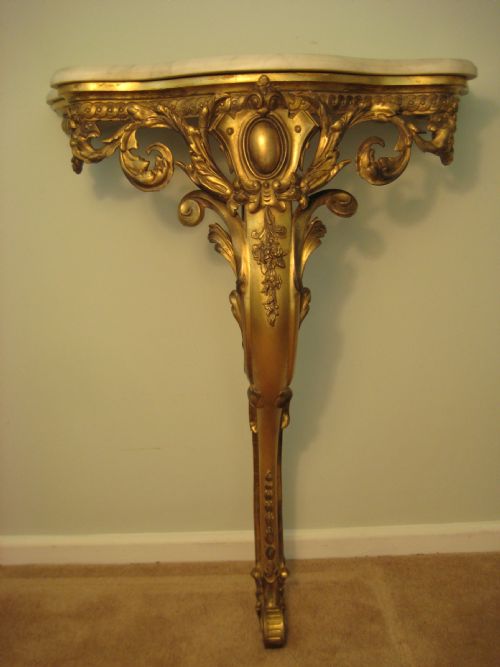 english gilt console table - CATEGORY: ANTIQUE TABLES - DATED 1880