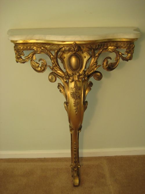 ENGLISH GILT CONSOLE TABLE - ADDITIONAL PHOTO 1