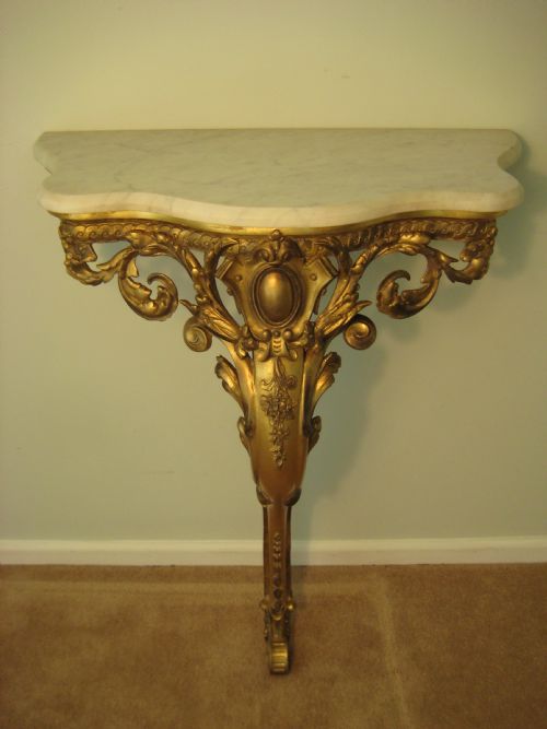 ENGLISH GILT CONSOLE TABLE - ADDITIONAL PHOTO 2