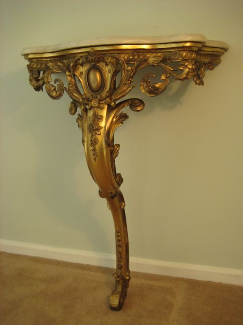 ENGLISH GILT CONSOLE TABLE - ADDITIONAL PHOTO 4