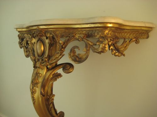 ENGLISH GILT CONSOLE TABLE - ADDITIONAL PHOTO 5