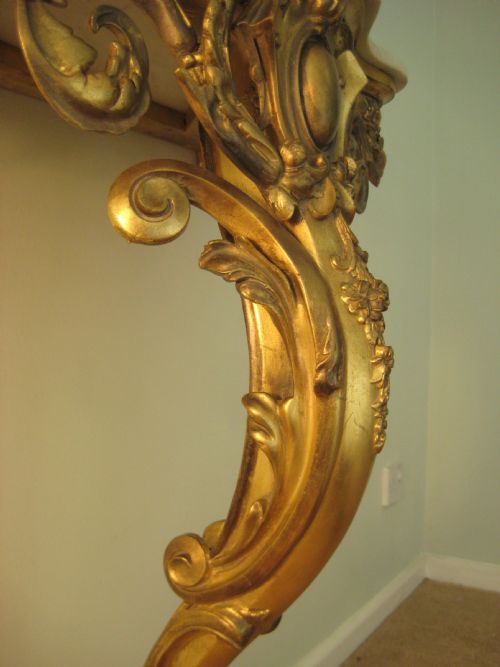 ENGLISH GILT CONSOLE TABLE - ADDITIONAL PHOTO 7