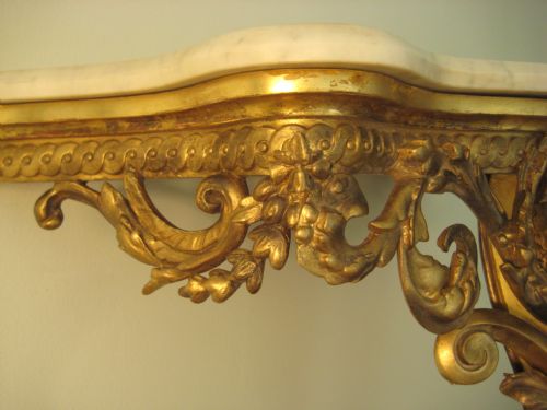 ENGLISH GILT CONSOLE TABLE - ADDITIONAL PHOTO 8