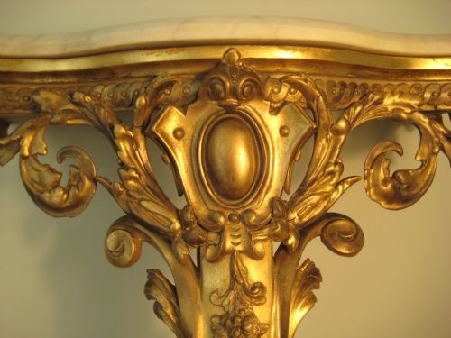 ENGLISH GILT CONSOLE TABLE - ADDITIONAL PHOTO 9