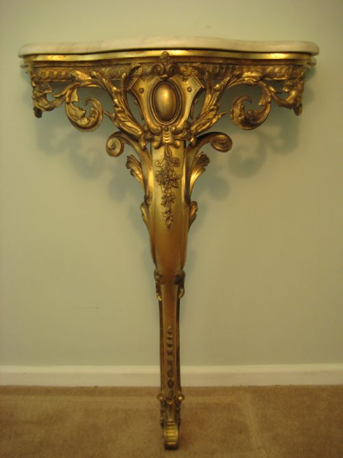 ENGLISH GILT CONSOLE TABLE - ADDITIONAL PHOTO 14