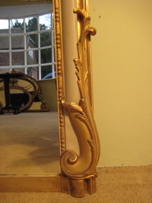 PAIR LARGE FRENCH PAINTED AND PARCELGILT MIRRORS - ADDITIONAL PHOTO 6
