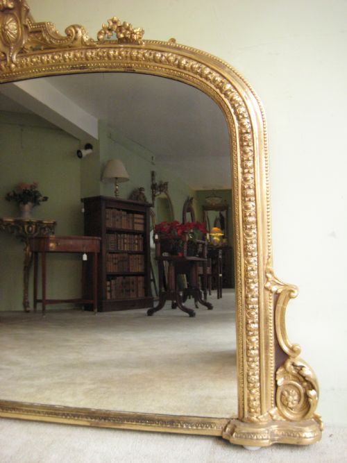 VICTORIAN GILT ARCH TOP OVERMANTLE - ADDITIONAL PHOTO 3