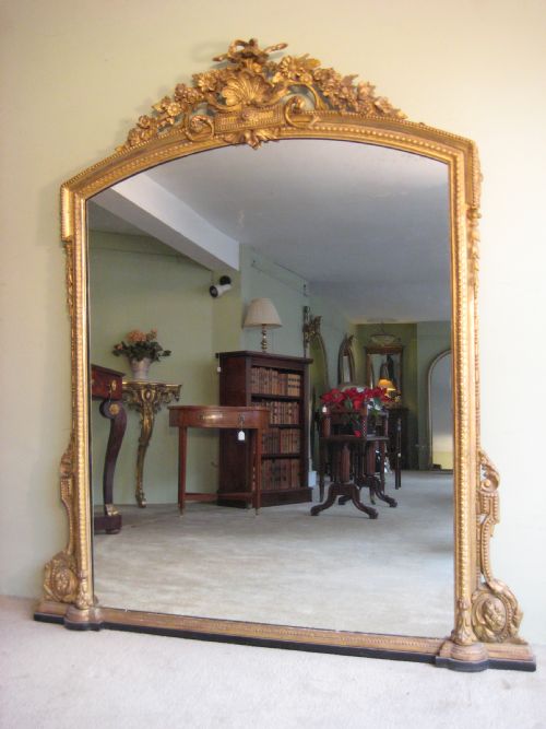 19th century english gilt overmantle - CATEGORY: ANTIQUE MIRRORS - DATED 1860