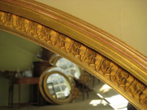 EDWARDIAN GILT OVAL WALL MIRROR - ADDITIONAL PHOTO 3