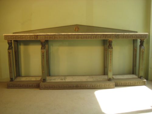 LARGE EMPIRE STYLE PAINTED CONSOLE TABLE - ADDITIONAL PHOTO 1
