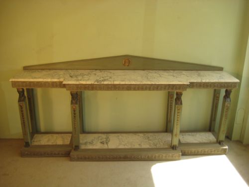 LARGE EMPIRE STYLE PAINTED CONSOLE TABLE - ADDITIONAL PHOTO 2