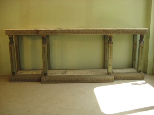LARGE EMPIRE STYLE PAINTED CONSOLE TABLE - ADDITIONAL PHOTO 3