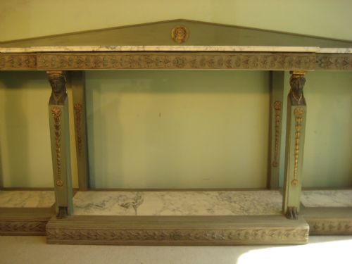 LARGE EMPIRE STYLE PAINTED CONSOLE TABLE - ADDITIONAL PHOTO 9