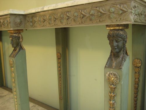LARGE EMPIRE STYLE PAINTED CONSOLE TABLE - ADDITIONAL PHOTO 13