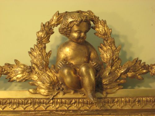 19TH CENTURY ENGLISH GILT 'CHERUB' OVERMANTLE - ADDITIONAL PHOTO 3