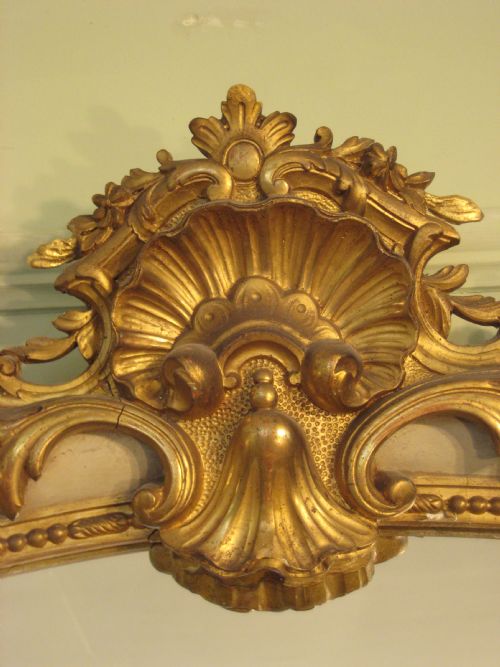 FRENCH PAINTED AND PARCELGILT ARCH TOP MIRROR - ADDITIONAL PHOTO 5