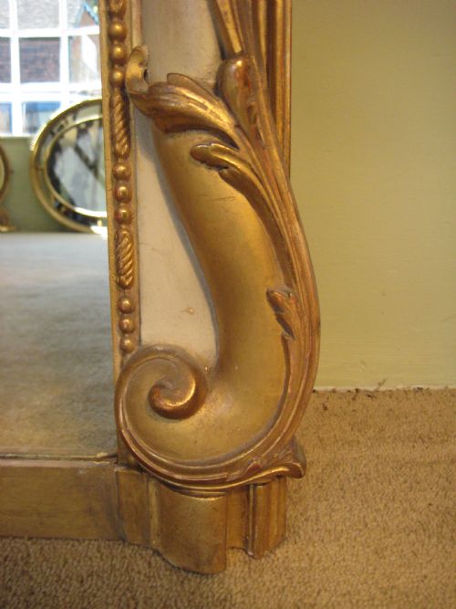 FRENCH PAINTED AND PARCELGILT ARCH TOP MIRROR - ADDITIONAL PHOTO 7