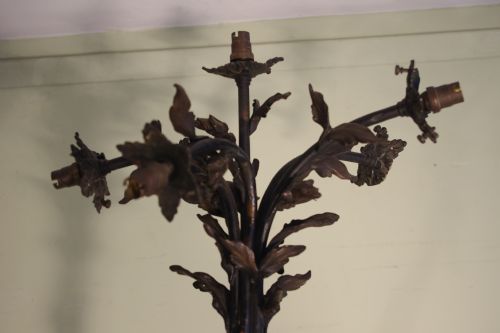 FRENCH BRONZE PATINATED SPELTER SCULPTURE LAMP - ADDITIONAL PHOTO 9