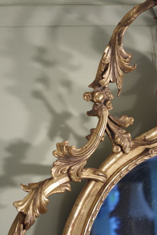 19TH CENTURY ENGLISH GILT OVAL 'CHERUB' GIRANDOLE - ADDITIONAL PHOTO 6