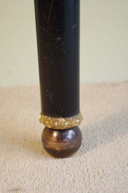 EBONISED CONSOLE TABLE WITH MARBLE TOP - ADDITIONAL PHOTO 9