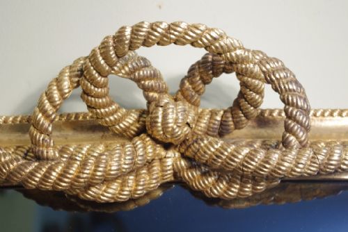 VICTORIAN GILT ROPE TWIST OVERMANTLE - ADDITIONAL PHOTO 3
