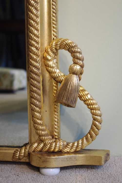 VICTORIAN GILT ROPE TWIST OVERMANTLE - ADDITIONAL PHOTO 4