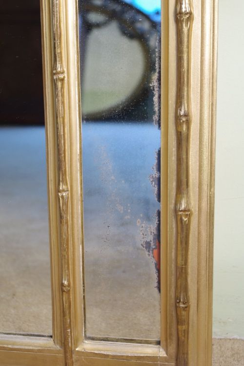 LARGE FRENCH GILT OVERMANTLEWALL MIRROR - ADDITIONAL PHOTO 7