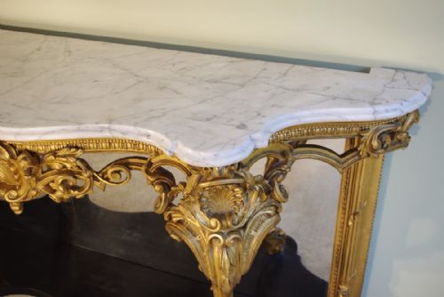 19TH CENTURY ENGLISH GILT CONSOLE TABLE - ADDITIONAL PHOTO 8