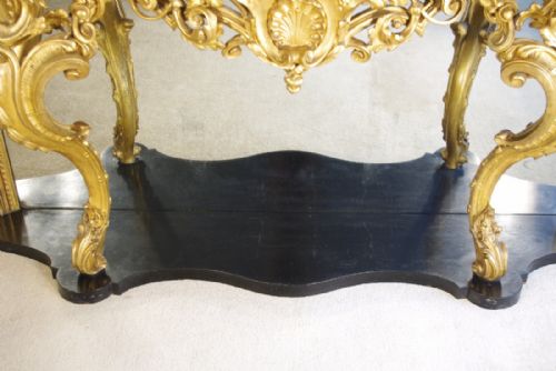 19TH CENTURY ENGLISH GILT CONSOLE TABLE - ADDITIONAL PHOTO 12