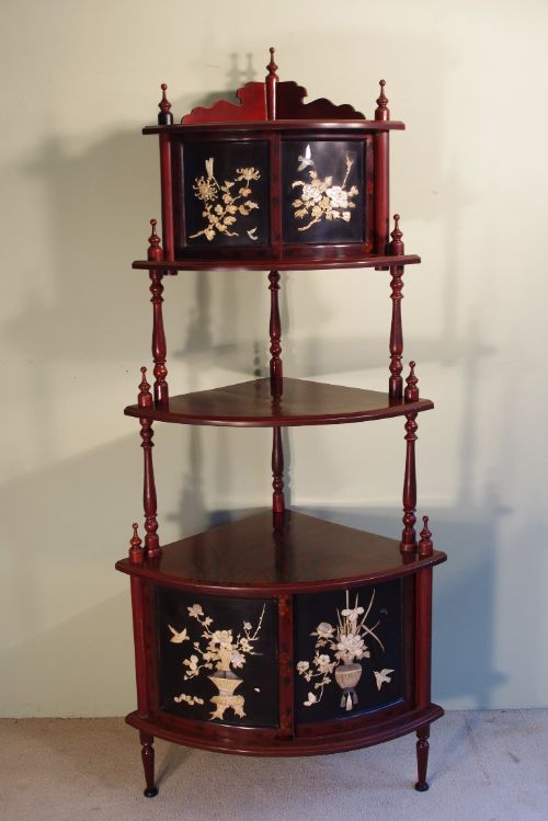 japanese lacquer corner whatnot - CATEGORY: ANTIQUE FURNITURE - DATED 1900