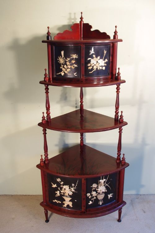JAPANESE LACQUER CORNER WHATNOT - ADDITIONAL PHOTO 1