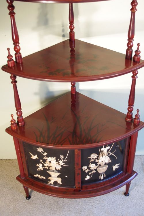 JAPANESE LACQUER CORNER WHATNOT - ADDITIONAL PHOTO 2