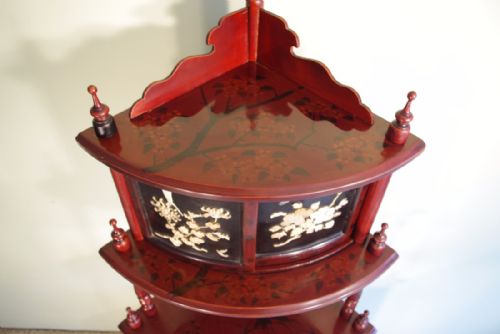 JAPANESE LACQUER CORNER WHATNOT - ADDITIONAL PHOTO 5