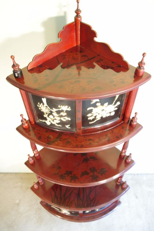 JAPANESE LACQUER CORNER WHATNOT - ADDITIONAL PHOTO 6